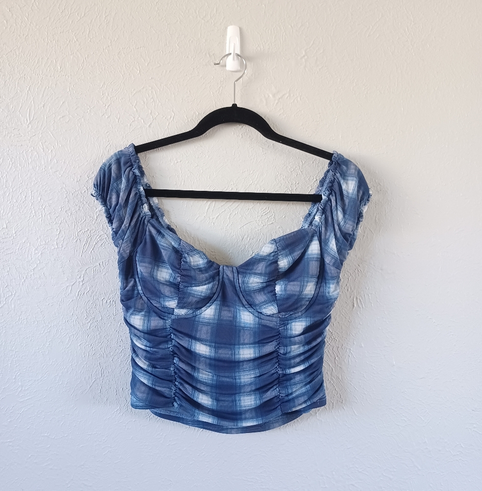 Just Polly Ruched Underwire Sweetheart-Neck Top